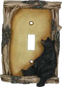 Cabin Lodge Bear Single Switch Plate Cover Cabin Lodge Bear Single Switch Plate Cover