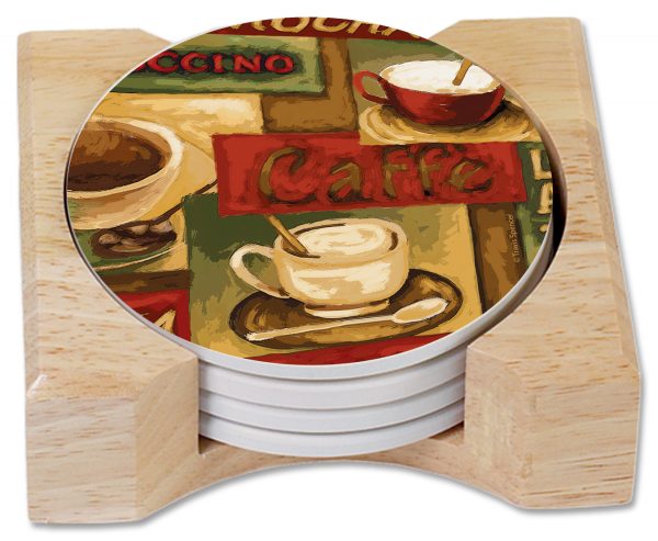 ! Absorbent Stone Cork Back Coffee Coasters ! Absorbent Stone Cork Back Coffee Coasters