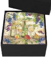 4 Cork-Backed Coasters Wine Bottles Vino Francesco 4 Cork-Backed Coasters Wine Bottles Vino Francesco