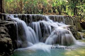 * A Glass Cuttingboard Trivet - Twin Waterfalls